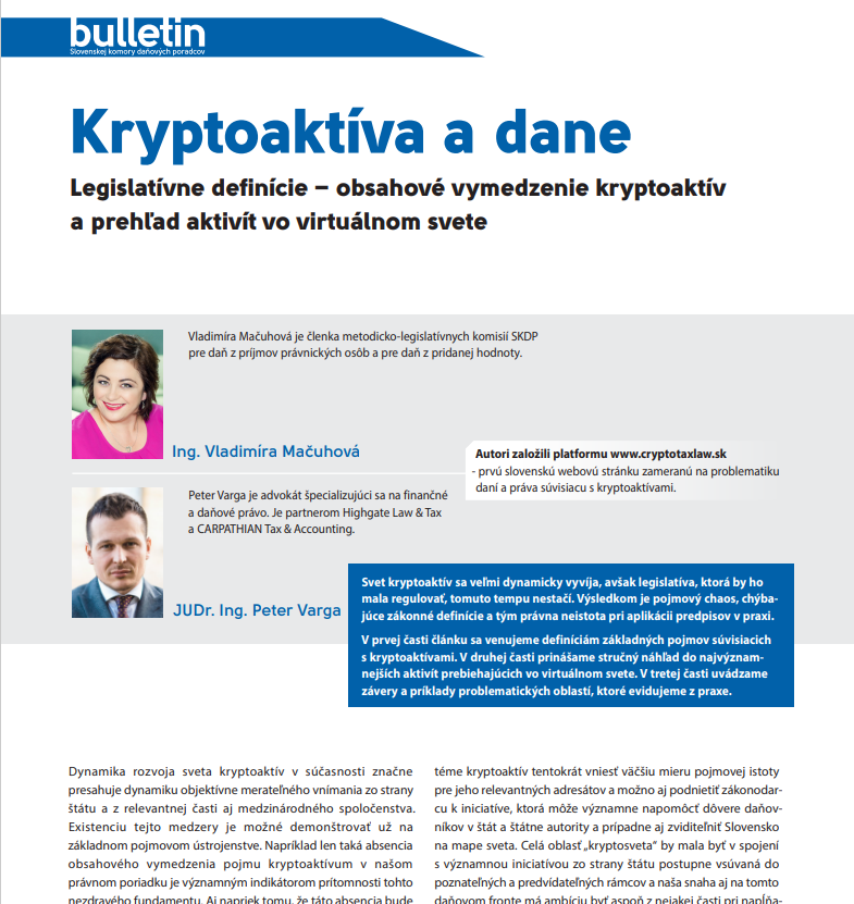 Legislatívne a obsahové vymedzenie krytoaktív a aktivity vo virtuálnom svete